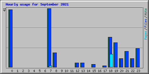 Hourly usage for September 2021