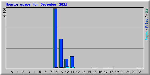 Hourly usage for December 2021